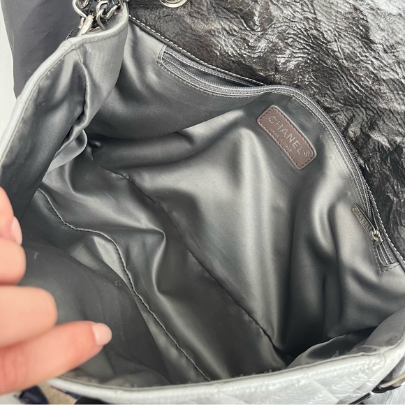 Chanel Vinyl Quilted Jumbo Melrose Degrade Flap Bag - Picture 5 of 16